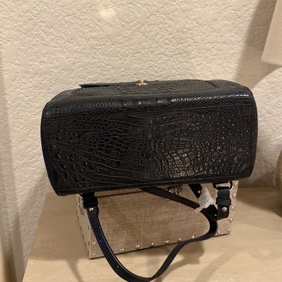 NWT BRAHMIN SADIE BACKPACK BLACK BARLOW MATTE FINISH VACHETTA LEATHER. - Picture 5 of 9